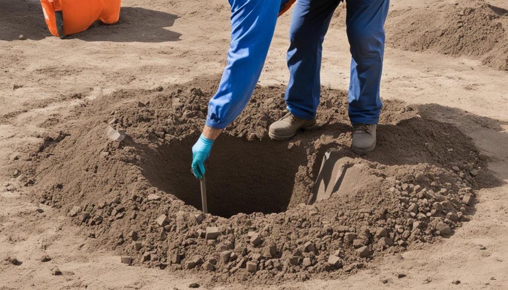 Installing posts with concrete